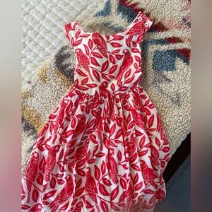 Boden 4t Red Print Dress